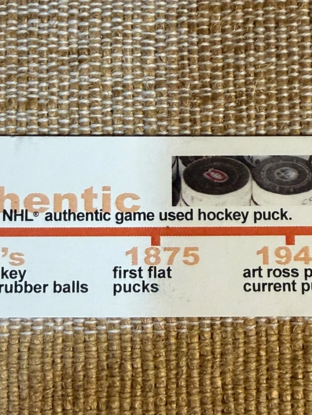 NHL Game-Used Puck Opener Red Wings Vs. New York Rangers 2018